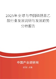 2025年全球與中國磷酰基乙酸行業(yè)發(fā)展調(diào)研與發(fā)展趨勢分析報告