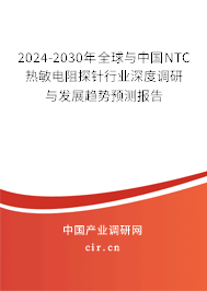 2024-2030年全球與中國NTC熱敏電阻探針行業(yè)深度調(diào)研與發(fā)展趨勢預(yù)測報(bào)告