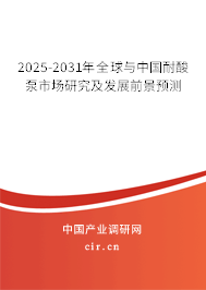 2025-2031年全球與中國耐酸泵市場研究及發(fā)展前景預(yù)測
