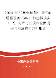 2024-2030年全球與中國汽車增強(qiáng)現(xiàn)實(shí)（AR）和虛擬現(xiàn)實(shí)（VR）技術(shù)行業(yè)現(xiàn)狀全面調(diào)研與發(fā)展趨勢分析報告