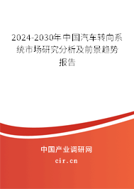 2024-2030年中國汽車轉(zhuǎn)向系統(tǒng)市場研究分析及前景趨勢報告