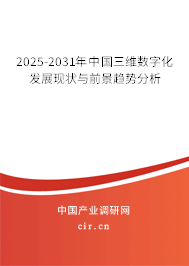 2025-2031年中國(guó)三維數(shù)字化發(fā)展現(xiàn)狀與前景趨勢(shì)分析
