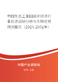 中國生態(tài)工業(yè)園循環(huán)經(jīng)濟行業(yè)現(xiàn)狀調(diào)研分析與市場前景預測報告（2025-2031年）