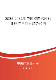 2025-2031年中國(guó)雙向V2G行業(yè)研究與前景趨勢(shì)預(yù)測(cè)