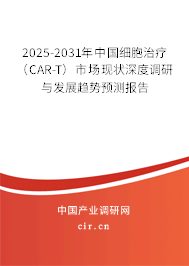 2025-2031年中國(guó)細(xì)胞治療（CAR-T）市場(chǎng)現(xiàn)狀深度調(diào)研與發(fā)展趨勢(shì)預(yù)測(cè)報(bào)告