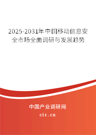 2025-2031年中國(guó)移動(dòng)信息安全市場(chǎng)全面調(diào)研與發(fā)展趨勢(shì)