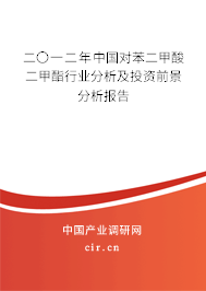 二〇一二年中國(guó)對(duì)苯二甲酸二甲酯行業(yè)分析及投資前景分析報(bào)告