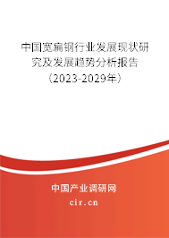 中國(guó)寬扁鋼行業(yè)發(fā)展現(xiàn)狀研究及發(fā)展趨勢(shì)分析報(bào)告（2023-2029年）