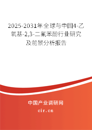2025-2031年全球與中國4-乙氧基-2,3-二氟苯酚行業(yè)研究及前景分析報告