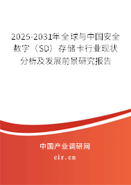 2025-2031年全球與中國(guó)安全數(shù)字（SD）存儲(chǔ)卡行業(yè)現(xiàn)狀分析及發(fā)展前景研究報(bào)告
