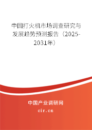 中國打火機市場調查研究與發(fā)展趨勢預測報告（2025-2031年）
