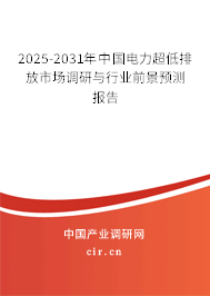 2025-2031年中國電力超低排放市場(chǎng)調(diào)研與行業(yè)前景預(yù)測(cè)報(bào)告