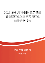 2025-2031年中國對叔丁基酚醛樹脂行業(yè)發(fā)展研究與行業(yè)前景分析報告
