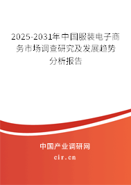 2025-2031年中國服裝電子商務(wù)市場調(diào)查研究及發(fā)展趨勢分析報告