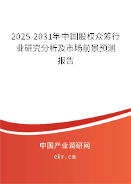 2025-2031年中國股權(quán)眾籌行業(yè)研究分析及市場前景預測報告