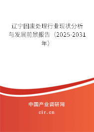 遼寧固廢處理行業(yè)現(xiàn)狀分析與發(fā)展前景報告（2025-2031年）