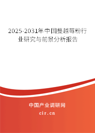 2025-2031年中國(guó)蔓越莓粉行業(yè)研究與前景分析報(bào)告