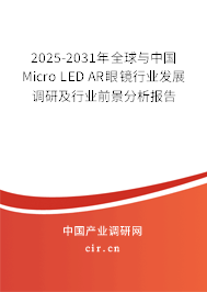 2025-2031年全球與中國Micro LED AR眼鏡行業(yè)發(fā)展調研及行業(yè)前景分析報告