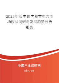 2025年版中國內(nèi)蒙古電力市場現(xiàn)狀調(diào)研與發(fā)展趨勢分析報告