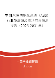 中國汽車防抱死系統(tǒng)（ABS）行業(yè)發(fā)展研及市場前景預測報告（2025-2031年）
