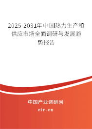 2025-2031年中國熱力生產(chǎn)和供應(yīng)市場全面調(diào)研與發(fā)展趨勢報告