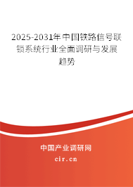2025-2031年中國鐵路信號聯(lián)鎖系統(tǒng)行業(yè)全面調(diào)研與發(fā)展趨勢