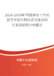 2024-2030年中國溴化十六烷基三甲銨市場現(xiàn)狀深度調(diào)研與發(fā)展趨勢分析報告