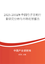 2025-2031年中國竹子牙刷行業(yè)研究分析與市場前景報告