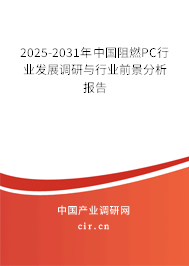 2025-2031年中國(guó)阻燃PC行業(yè)發(fā)展調(diào)研與行業(yè)前景分析報(bào)告