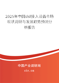 2025年中國dsl接入設備市場現(xiàn)狀調研與發(fā)展趨勢預測分析報告