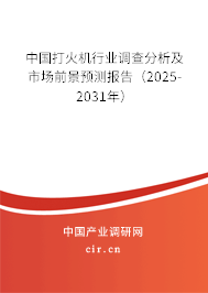中國打火機行業(yè)調(diào)查分析及市場前景預(yù)測報告（2025-2031年）
