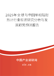 2025年全球與中國單相輻射熱計行業(yè)現(xiàn)狀研究分析與發(fā)展趨勢預測報告