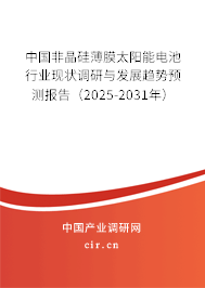 中國非晶硅薄膜太陽能電池行業(yè)現(xiàn)狀調研與發(fā)展趨勢預測報告（2025-2031年）