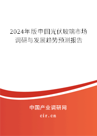 2024年版中國光伏玻璃市場調研與發(fā)展趨勢預測報告