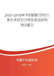 2025-2031年中國國際學(xué)校行業(yè)現(xiàn)狀研究分析及發(fā)展趨勢預(yù)測報告
