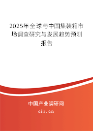 2025年全球與中國集裝箱市場調(diào)查研究與發(fā)展趨勢預(yù)測報(bào)告