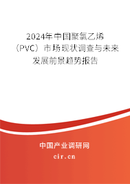 2024年中國聚氯乙烯（PVC）市場現(xiàn)狀調(diào)查與未來發(fā)展前景趨勢報(bào)告