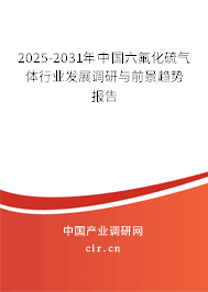 2025-2031年中國六氟化硫氣體行業(yè)發(fā)展調(diào)研與前景趨勢報告