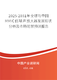 2025-2031年全球與中國MMIC低噪聲放大器發(fā)展現(xiàn)狀分析及市場前景預(yù)測報告