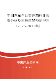 中國汽車自動變速箱行業(yè)調(diào)查分析及市場前景預(yù)測報(bào)告（2025-2031年）