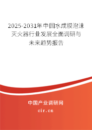 2025-2031年中國(guó)水成膜泡沫滅火器行業(yè)發(fā)展全面調(diào)研與未來趨勢(shì)報(bào)告