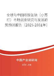 全球與中國碳酸氫鈉（小蘇打）市場調(diào)查研究與發(fā)展趨勢預測報告（2025-2031年）