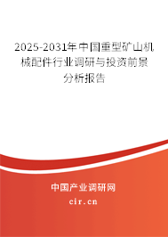 2025-2031年中國重型礦山機械配件行業(yè)調研與投資前景分析報告