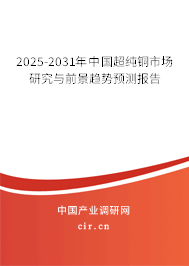 2025-2031年中國超純銅市場研究與前景趨勢預(yù)測報告