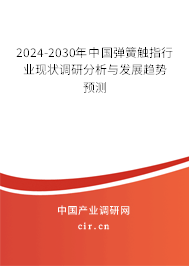 2024-2030年中國彈簧觸指行業(yè)現(xiàn)狀調(diào)研分析與發(fā)展趨勢預(yù)測