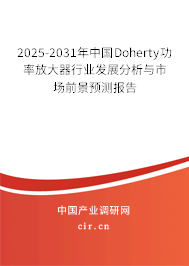 2025-2031年中國Doherty功率放大器行業(yè)發(fā)展分析與市場前景預(yù)測報(bào)告