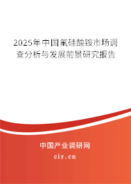 2025年中國氟硅酸銨市場調(diào)查分析與發(fā)展前景研究報告