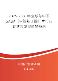 2025-2031年全球與中國GABA（γ-氨基丁酸）片行業(yè)現(xiàn)狀及發(fā)展前景預(yù)測