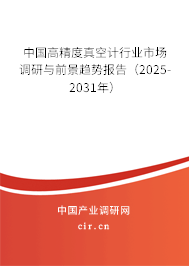 中國高精度真空計行業(yè)市場調(diào)研與前景趨勢報告（2025-2031年）