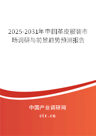 2025-2031年中國革皮服裝市場調(diào)研與前景趨勢預(yù)測報告